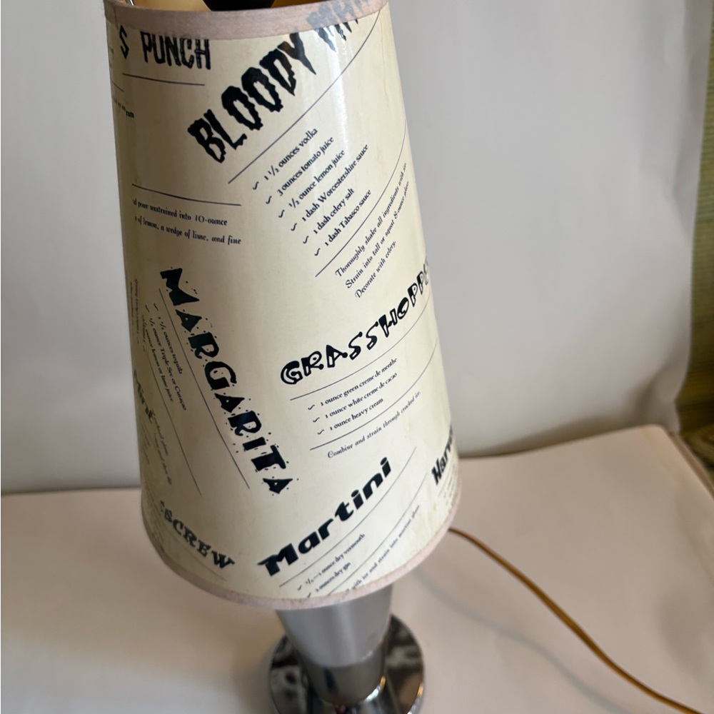 Cocktail Recipe Table Lamp - Picture 4 of 6